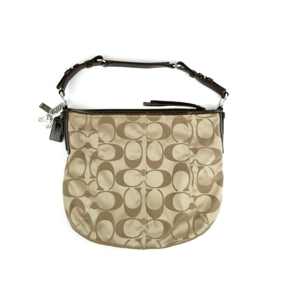 Coach Signature Khaki Mahogany Shoulder Bag 12676 - Picture 6 of 14